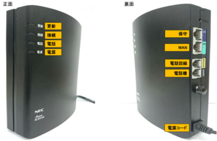 NEC AtermBL171VA　光サービス　ケーブルプラス電話専用機器（HGW）