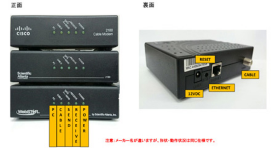 DPC2100　cisco　Scientific Atlanta　WebSTAR<br/>ケーブルモデム