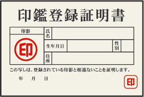 登記謄抄本または印鑑証明書