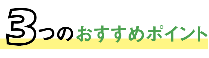 3つのおすすめポイント