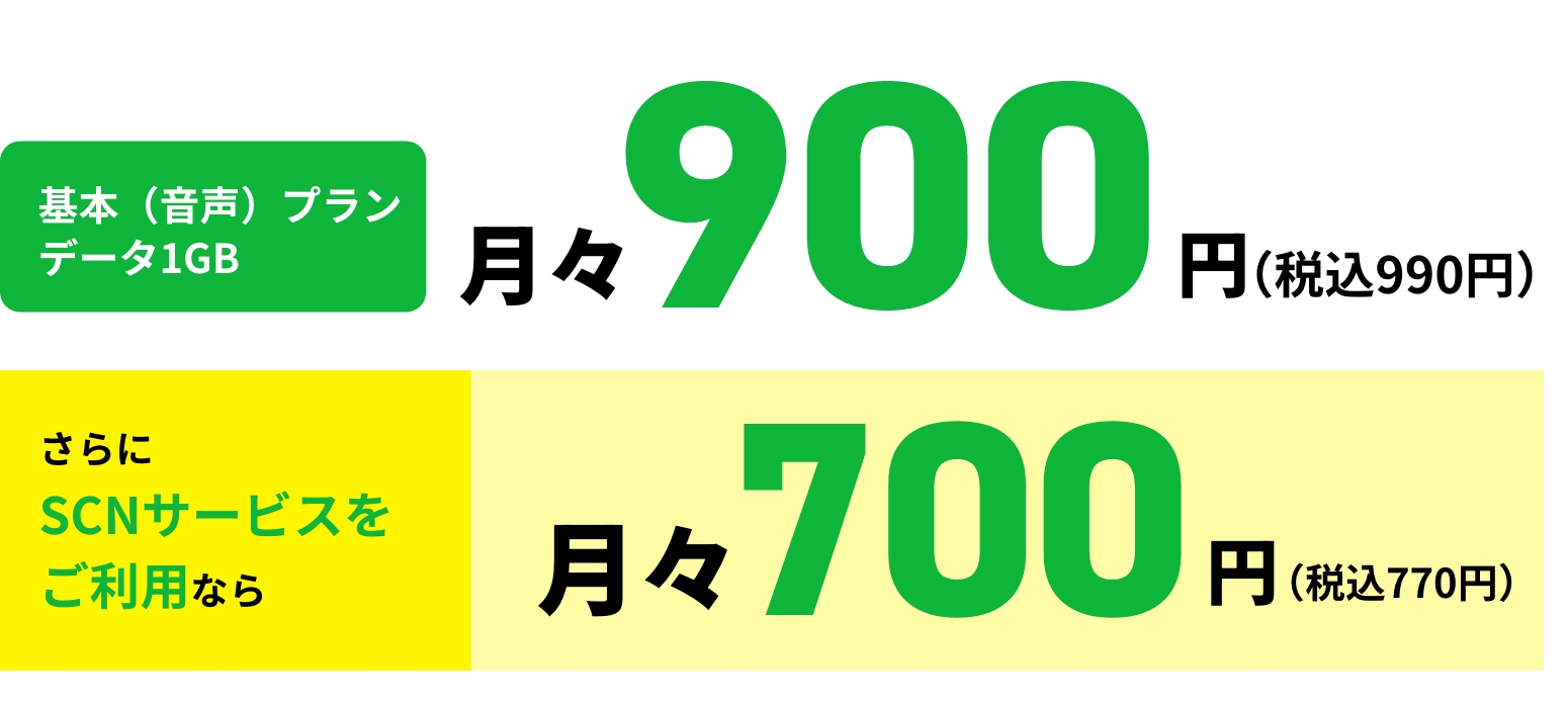 音声プラン付きでこの価格！